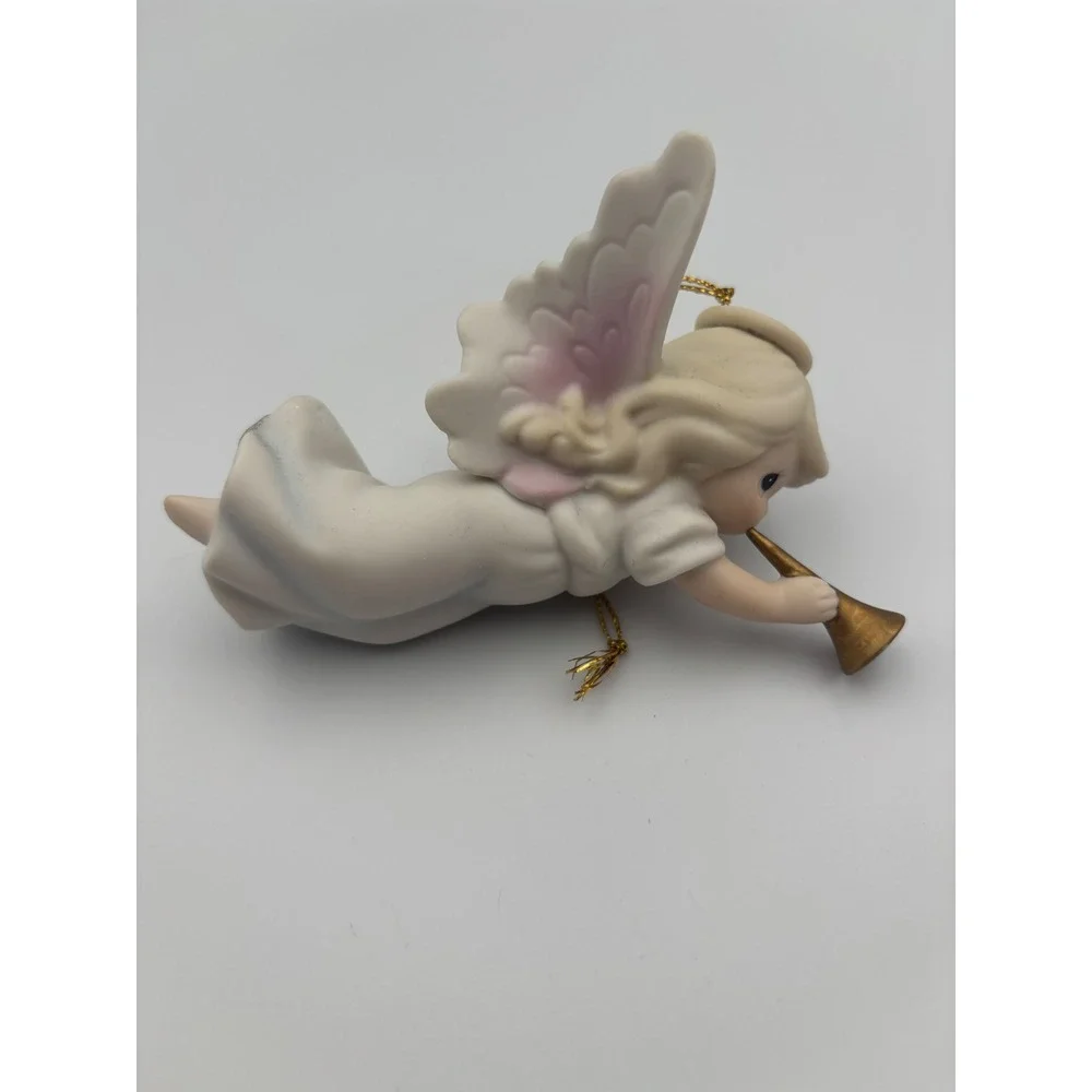 Precious Moments Joy To The World Angel Trumpet Ornament 1995 Enesco 150320